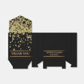 モノグラムキュート金ゴールド結婚グリッター フェイバーボックス (折り畳みなし)