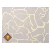 モノグラムキリン茶、イエロープリント ノートパッド (正面)