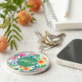 モノグラムキーチェーンブライト春の花 キーホルダー (側面)