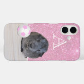 モノグラムギニアピグピンクサッカーボールバラ金ゴールド Case-Mate iPhoneケース (裏面 (横))