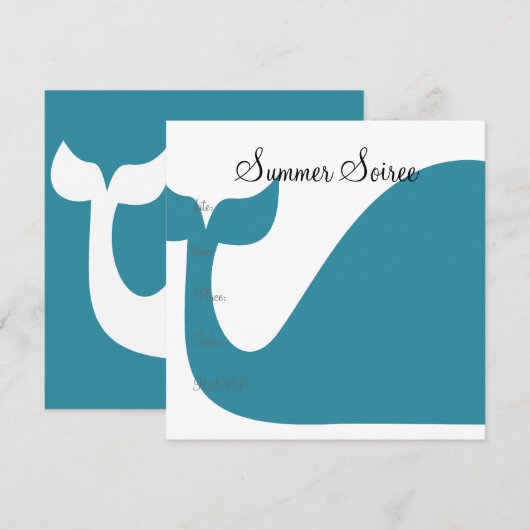 モノグラムクジラ 招待状 (正面/裏面)