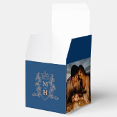 モノグラムクラウンクレスト青バラ金ゴールド写真結婚の フェイバーボックス (オープン)