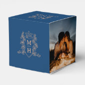 モノグラムクラウンクレスト青バラ金ゴールド写真結婚の フェイバーボックス (裏面サイド)