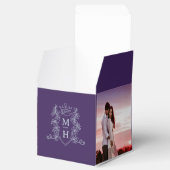 モノグラムクラウンパープルシルバーグレー結婚写真 フェイバーボックス (オープン)