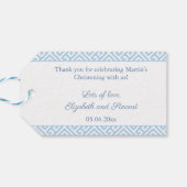 モノグラムクラシカルトピアリーバニー男の赤ちゃんフライトギ ギフトタグ (裏面横)