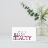 モノグラムクラシックとの白とバシンプルルグンディの 名刺 (スタンド正面)