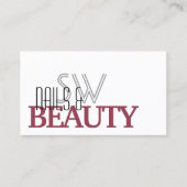 モノグラムクラシックとの白とバシンプルルグンディの 名刺 (正面)