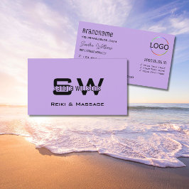 モノグラムクラシックとロゴライトパープルの薄紫 名刺