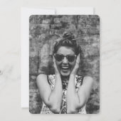 モノグラムクラシックアルファベットB写真卒業パーティー 招待状 (裏面)