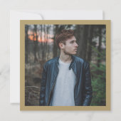 モノグラムクラシックアルファベットD写真卒業パーティー 招待状 (裏面)