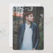 モノグラムクラシックアルファベットH写真卒業パーティー 招待状 (裏面)