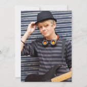 モノグラムクラシックアルファベットI写真卒業パーティー 招待状 (裏面)