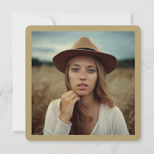 モノグラムクラシックアルファベットM写真卒業パーティー 招待状 (裏面)