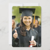 モノグラムクラシックアルファベットV写真卒業パーティー 招待状 (裏面)