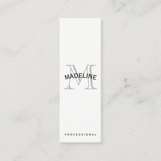 モノグラムクラシックアーク文字 スキニー名刺 (正面)