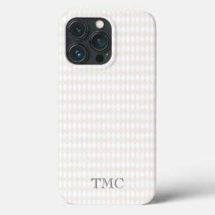 モノグラムクラシックイニシャルズハーレクインダイアモンズシック iPhone 13 PROケース
