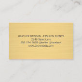 モノグラムクラシックイニシャル |金ゴールドテクスチャ 名刺 (裏面)