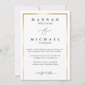 モノグラムクラシックエレガントなウェディング招待状 招待状 (正面)