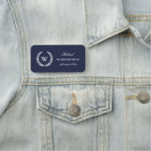 モノグラムクラシックエレガントプロフェッショナルブルー 名札 (インサイチュ)