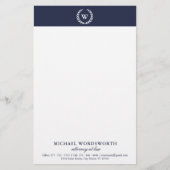 モノグラムクラシックエレガントプロフェッショナル文具 便箋 (正面)