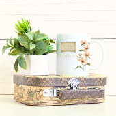 モノグラムクラシックエレガントヴィンテージフローラマグカップ コーヒーマグカップ