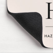 モノグラムクラシックエレガント赤面ピンクイニシャル マウスパッド (コーナー)