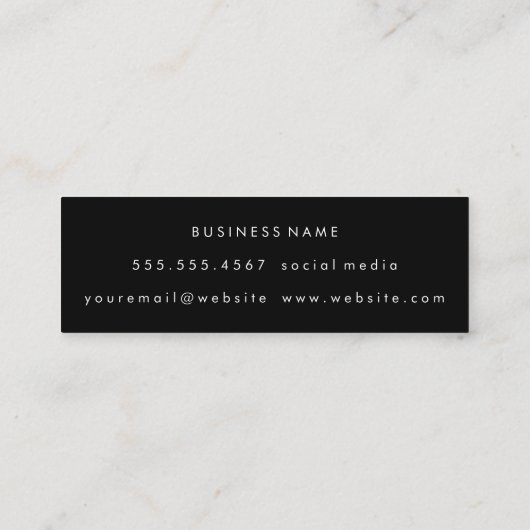 モノグラムクラシックオレンジアーク文字 スキニー名刺 (裏面)