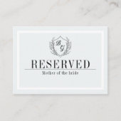 モノグラムクラシッククレスト予約記号 プレイスカード (正面)