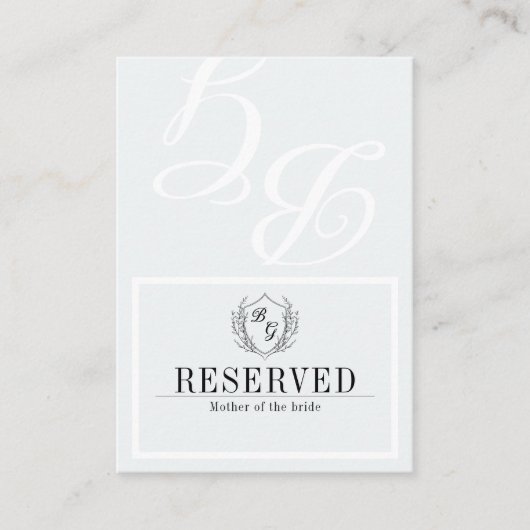 モノグラムクラシッククレスト予約 プレイスカード (正面)