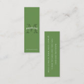 モノグラムクラシックグリーンウィザーク文字 スキニー名刺 (正面/裏面)