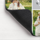 モノグラムクラシックグレイ写真コラージュ マウスパッド (コーナー)