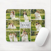 モノグラムクラシックグレイ写真コラージュ マウスパッド (マウス)