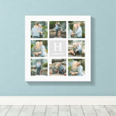 モノグラムクラシックコラージュ キャンバスプリント (インサイチュ (ウッドフロア))