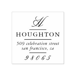 モノグラムクラシックスクリプト差出人住所 ラバースタンプ