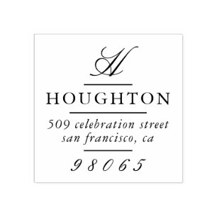 モノグラムクラシックスクリプト差出人住所 ラバースタンプ