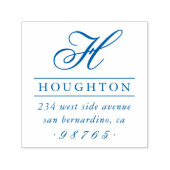 モノグラムクラシックタイポグラフィ差出人住所 セルフインキングスタンプ (デザイン)