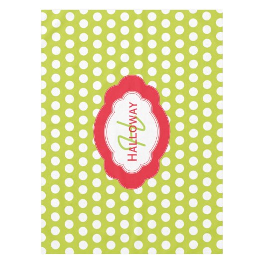 モノグラムクラシックドットクリスマステーブルクロス テーブルクロス (正面)