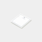 モノグラムクラシックネイビーブルータイポグラフィプロフェッショナル ポストイット (アングル)
