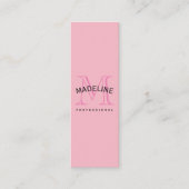 モノグラムクラシックピンクとアーク文字 スキニー名刺 (正面)