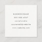 モノグラムクラシックピンクとアーク文字 スクエア名刺 (裏面)