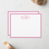 モノグラムクラシックピンク ノートカード (正面/裏面インサイチュ)