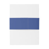 モノグラムクラシックフローラブルーとホワイト結婚ズ 招待状ベリーバンド (裏面例)