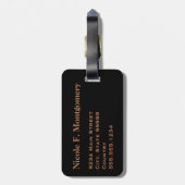 モノグラムクラシックプリントブラック/ブラウンレオパード ラゲッジタグ (裏面縦)