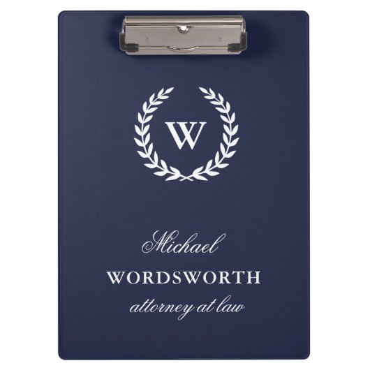 モノグラムクラシックプロフェッショナルエレガントクリップボード クリップボード (正面)