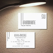 モノグラムクラシックプロフェッショナル付き平白 名刺