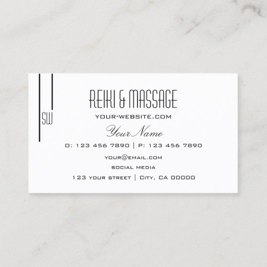 モノグラムクラシックプロフェッショナル付き平白 名刺 (裏面)