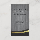 モノグラムクラシックメタル背景 名刺 (裏面)