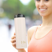 モノグラムクラシックモダンミニマル赤面金ゴールド タンブラー