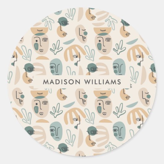 モノグラムクラシックラウンドステッカー ラウンドシール (正面)