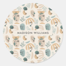 モノグラムクラシックラウンドステッカー